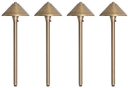 Westgate Lighting LED Area Light- Built-in Integrated LED Outdoor Light - 4 Height of Stem-Solid Brass Antique Bronze Finish Landscape Light- 12V of AC/DC Current (4)