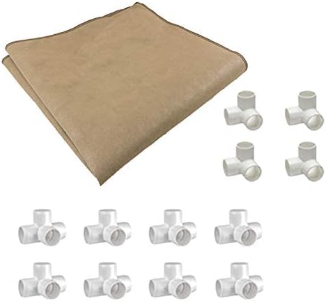 Grassroots Fabric Pots 4' x 4' Living Soil Raised Bed with Double Trellis Fittings