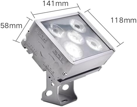 15W LED Beam Spotlight IP65 Waterproof Outdoor Wall Washer Light Rectangle Flood Lamp for Patios Hotels Villas &amp Landscape Lighting (White 220V)