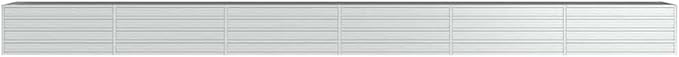 Garden Raised Bed Silver Galvanized Steel Extra Large Outdoor Rectangular Planter for Vegetables Herbs Flowers 236.2 x 31.5 x 17.7 Inches