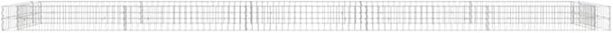 Gabion Raised BedOutdoor Garden GabionsStone BasketsPlanters Raised Vegetable BedsGalvanized Steel 196.9x39.4x7.9