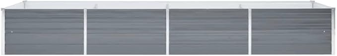 SKM Raised Bed Grey Galvanized Steel 126.0 x 31.5 x 17.7 inGrey (Weight 24.52KG)