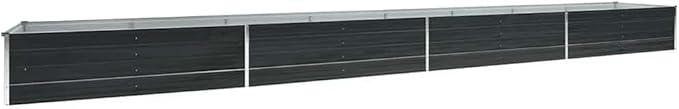 Garden Raised Bed Patio planters Planter Boxes Garden beds Outdoor Standing Planter Suitable for Courtyard Corridor Orchard Nursery Galvanized Steel 236.2x31.5x17.7 Anthracite