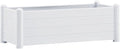 vidaXL Patio Raised Bed PP White 39.4x16.9x13.8