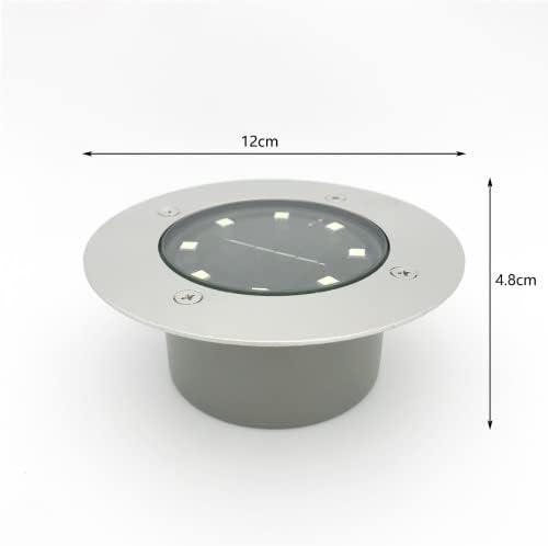 Outdoor Solar LED Spotlight - Waterproof Aluminum Landscape Lighting for Yard Walkway Driveway Porch &amp Patio - Energy-Efficient In-Ground Well Light for Garden &amp Outdoor Décor