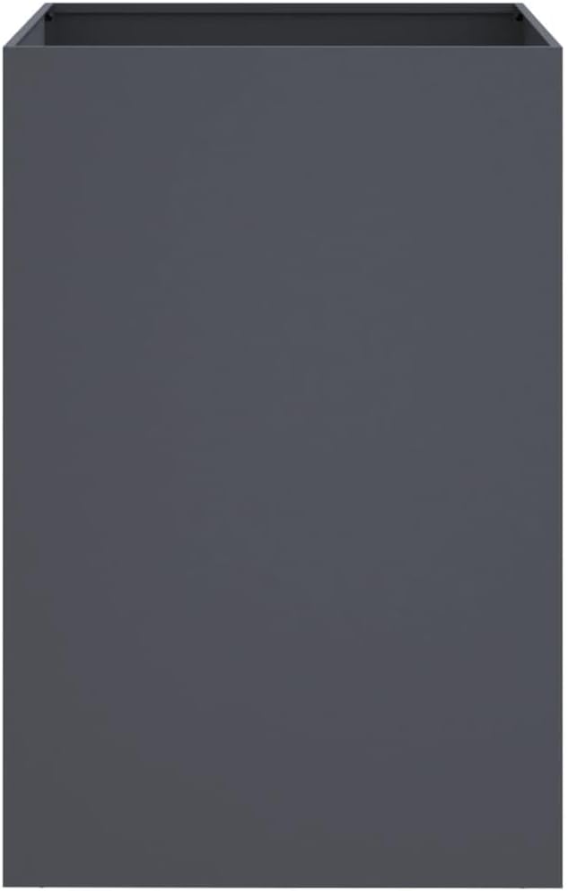 Raised Planter Anthracite Cold-Rolled Steel 29.5 in Tall Outdoor Elevated Garden Bed Box for Balcony Patio Flower &amp Vegetable Display