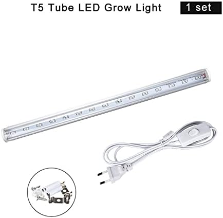 Lights LED Grow Light Full Spectrum Lamp 6W 12W 18W 24W 30W Led Grow Light 110V 220V T5 Tube LED Phyto Lamp for Plants Indoor Garden (Color : 1 Set)