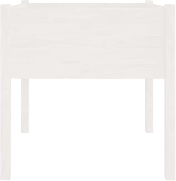 Garden PlanterRaised Flower BedsGardening PlantersMultifunctional Raised BedPlant Privacy FenceGreenhouse Planterfor GardensPatiosBalconiesWhite 27.6x27.6x27.6 Solid Wood Pine