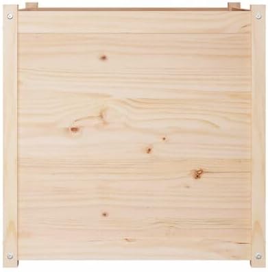 Wooden Garden Planter Box Outdoor Raised Garden Bed Garden Yard Wood Box for Vegetables Flowers Herbs and Succulents 27.6x27.6x27.6 Solid Wood Pine