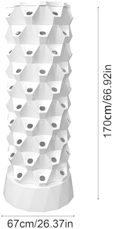 Tower Hydroponics Growing48-Plants Indoor Vertical Tower KitIndoorIncluding SmartWater PumpVertical Hydroponic Tower for ing Lover