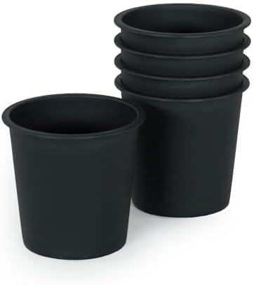 5 Round Plant Pot GPlastic Pots with Drainage (5 Pack)