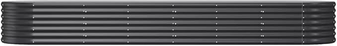 Garden Raised Bed Metal Galvanized Steel Large Planter Box for Outdoor Vegetable Flower Herb Planting - 116.5x31.5x14.2 Anthracite