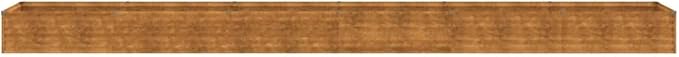 Garden Raised Bed 228.3 Corten Steel Rectangular Planter Box for Outdoor Plants Rustic Finish Durable Metal for Gardening Patio Yard