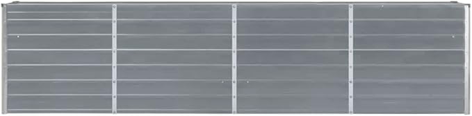 Raised Garden Bed 126x15.7x30.3 Galvanised Steel Gray