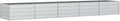 vidaXL Garden Raised Bed - Silver Galvanized Steel Outdoor Planter Box for Patio Balcony and Garden - 157.5 x 31.5 x 17.7