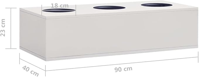 Light Grey Steel Flower Box Medium 35.4x9.1 Inch Rectangular Planter for Outdoor Plants Durable Metal Raised Garden Bed for Patio Office Indoor Outdoor Use