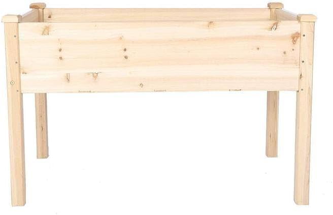 Raised Garden Bed Wood Patio Elevated Planter Box Kit with Stand for Outdoor Backyard Greenhouse