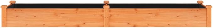 SKM Garden Raised Bed with Liner Brown 240x60x25 cm Solid Wood Fir (Weight-10KG)