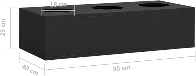 Rectangular Anthracite Steel Flower Box 35.4x15.7x9.1 Inch Durable Metal Planter for Outdoor Plants Garden Balcony