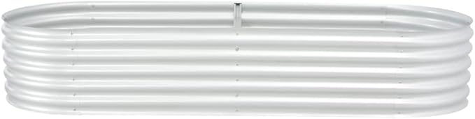 Garden Raised Bed 94.5x31.5x17.3 Galvanised Steel Silver