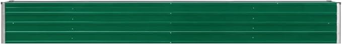 YAFF Garden Raised Bed Galvanized Steel 126x15.7x17.7 Green