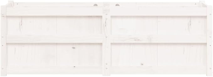 Wooden Raised Garden Bed Garden Planter Box Outdoor Wood Raised Garden Bed for Planting Plants Vegetables White 59.1x19.7x19.7 Solid Wood Pine-249