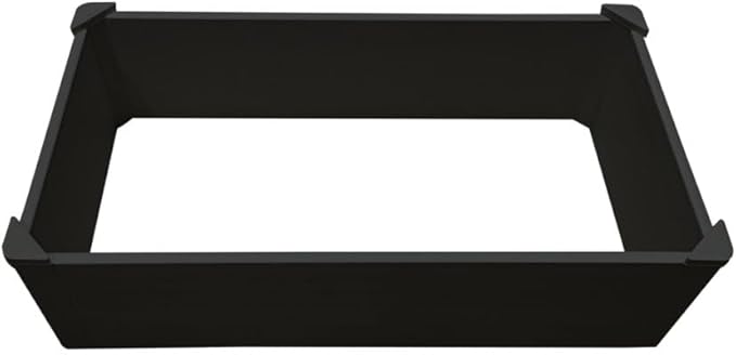 HomeRoots 44 X 22 Black Heavy Duty Plastic Rectangular Raised Garden Bed