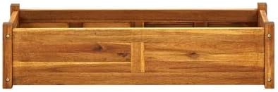 Garden BedsPatio Ground Gardening Planter for VegetablesPlanter Box Kit Flower Herbfor Outdoor Patio Deck BalconyGarden Raised Bed Acacia Wood 39.4x11.8x9.8
