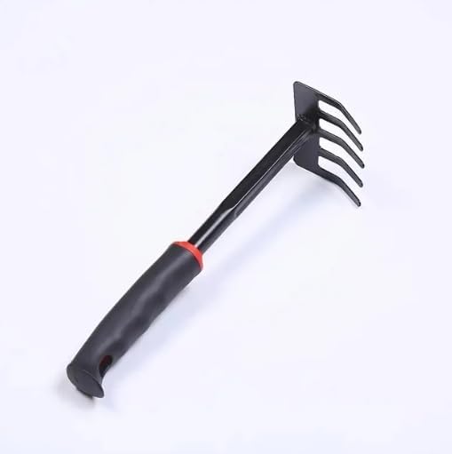 Garden Hand Tool Set Wide Shovel Hand Cultivator Rake Double-Sided Cultivator Plant Tool for Digging Transplanting Weedin (Blacksixtoothrake)