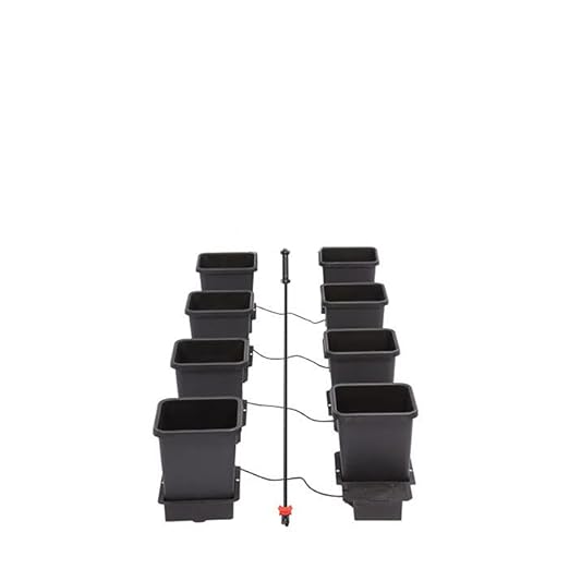 AutoPot 8 Pot System with 3.9 Gallon Plastic Pots and No Tank - Self-Watering Gravity-Fed Hydroponic Systems (8Pot - 3.9 Gallon - No Tank)