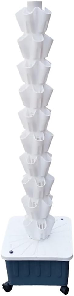 Hydroponics Tower Hydroponic Growing System Aeroponics Grow Kit Aquaponics Planting System For Herbs Fruits And Vegetables With Hydrating Pump Adapter Seeding Bed &amp Net Pots ( 12Floor 60Pods