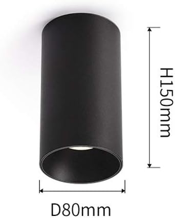 Spotlight 7w 9 Black Led Wall Mounted Spotlights Punching Single Downlights Living Room Ceiling Cupboard Light
