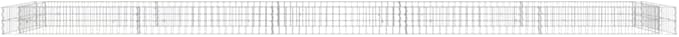 Gabion Raised Bed Galvanized Steel 196.9x39.4x7.9 dWeight-32 lbs