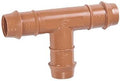 USA MADE - 25-PACK - Drip Irrigation Universal Barbed Tee Fitting Fits Size 17mm 600 ID 1/2- Inch Drip Tubing
