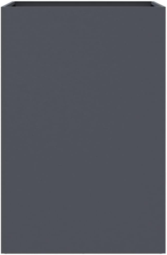 Raised Planter Anthracite Cold-Rolled Steel 29.5 in Tall Outdoor Elevated Garden Bed Box for Balcony Patio Flower &amp Vegetable Display