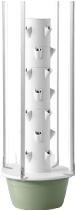 Indoor Vertical Farming Garden Planter Hydroponic Growing System Kit with Plant Light Pump and Movable Water Tank for Home Indoor Gardening SystemGreen7 Layers