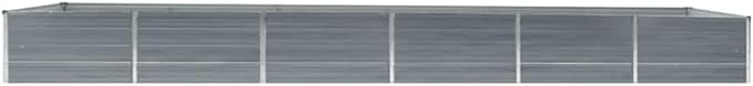 Galvanized Steel Raised Garden Bed 189x31.5x17.7 Gray Large Outdoor Planter Box for Vegetables &amp Flowers Durable Metal Elevated Garden Box for Patio Backyard