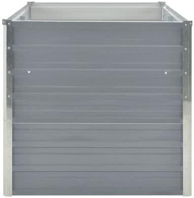 Raised Planter BoxPlants Elevated Garden BoxesElevated Vegetable Growing BedGrow Herbs and Vegetables OutdoorsRaised Garden Bed 63x31.5x30.3 Galvanised Steel Gray