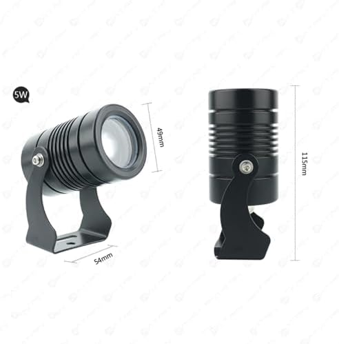 3W LED Waterproof Spotlight - AC85-265V Narrow Beam Projector Light IP67 Outdoor Landscape Lamp Remote Control for Buildings &amp Gardens (Yellow)