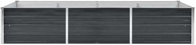 Galvanized Steel Raised Garden Bed 94.5x31.5x17.7 Anthracite Rectangle Planter for Outdoor Veggies &amp Flowers Patio/Yard
