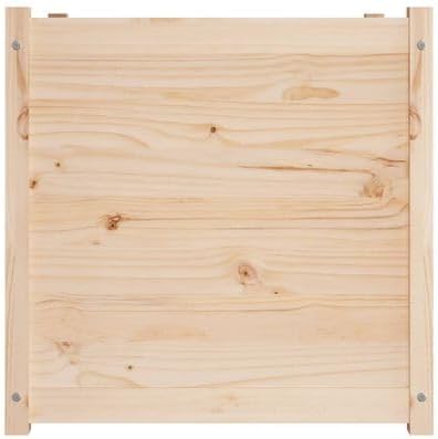 Wooden Garden Planter Box Outdoor Raised Garden Bed Garden Yard Wood Box for Vegetables Flowers Herbs and Succulents 27.6x27.6x27.6 Solid Wood Pine