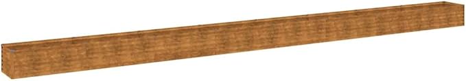 Corten Steel Raised Bed 303.1x19.7x14.2 in Outdoor Planter for Veggies Flowers &amp Herbs Easy Assembly