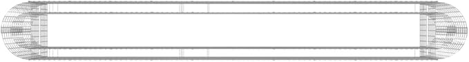 Gabion Raised Bed Silver Galvanized Steel Extra Large Planter Box for Outdoor Plants 157.5x157.5x39.4 Inch Garden Bed