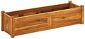 Garden BedsPatio Ground Gardening Planter for VegetablesPlanter Box Kit Flower Herbfor Outdoor Patio Deck BalconyGarden Raised Bed Acacia Wood 39.4x11.8x9.8