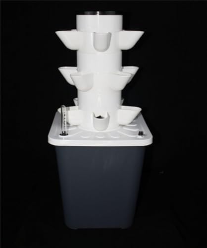 Hydroponic Growing for Indoor Fruits and Vegetables Aeroponic Tower Garden with Hydrating Pump Adapter Net Pots and Timer(Color:15h