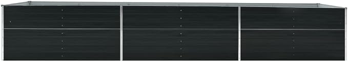 Garden Raised Bed Galvanized Steel 189x31.5x30.3 Anthracite