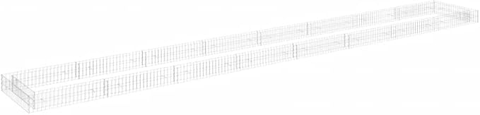 SKM Gabion Raised Bed Galvanized Steel 315x39.4x7.9