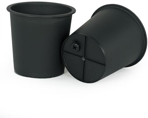6.3 Round Plant Pot GPlastic Pots with Drainage (5 Pack)