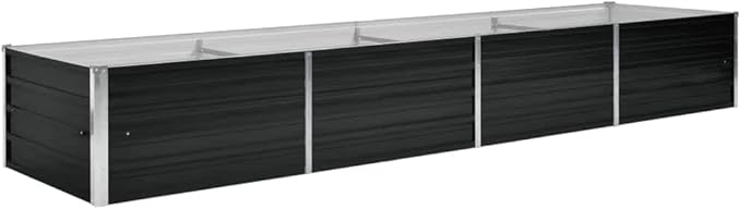 Cultivation RoomPatio Garden Home DecorVegetable planters for Porch PatioDurable and Long-LastingGarden Raised Bed Anthracite 126x31.5x17.7 Galvanized Steel