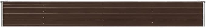 YAFF Garden Raised Bed Galvanized Steel 126x15.7x17.7 Brown